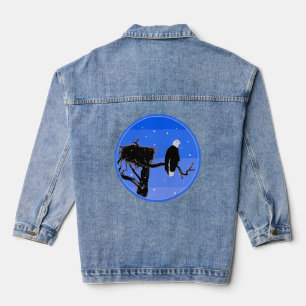 Bald Eagle im Winter - Original Wildlife Art Jeansjacke