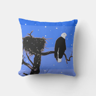 Bald Eagle im Winter - Original Wildlife Art Kissen
