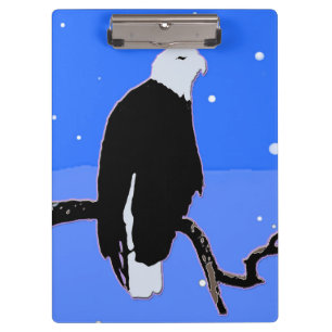 Bald Eagle im Winter - Original Wildlife Art Klemmbrett