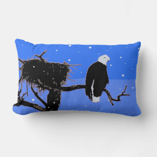Bald Eagle im Winter - Original Wildlife Art Lendenkissen