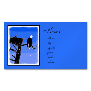 Bald Eagle im Winter - Original Wildlife Art Magnetische Visitenkarte