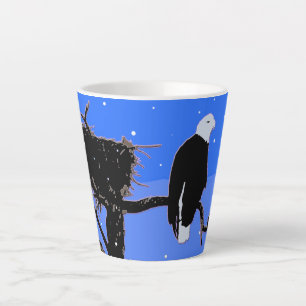 Bald Eagle im Winter - Original Wildlife Art Milchtasse