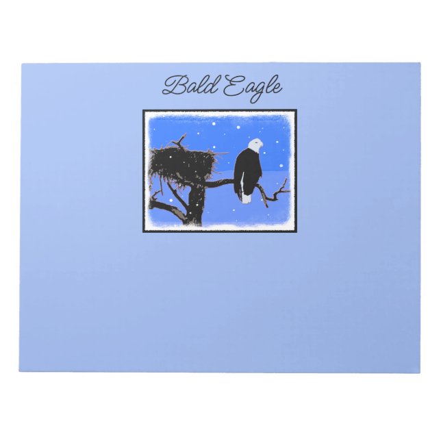 Bald Eagle im Winter - Original Wildlife Art Notizblock (Vorderseite)