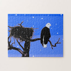 Bald Eagle im Winter - Original Wildlife Art Puzzle