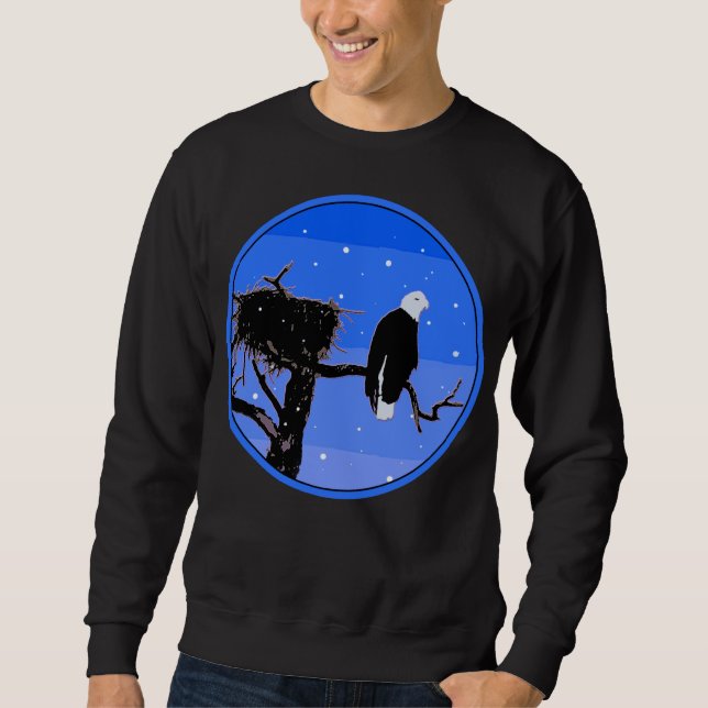 Bald Eagle im Winter - Original Wildlife Art Sweatshirt (Vorderseite)