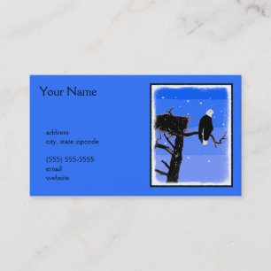 Bald Eagle im Winter - Original Wildlife Art Visitenkarte