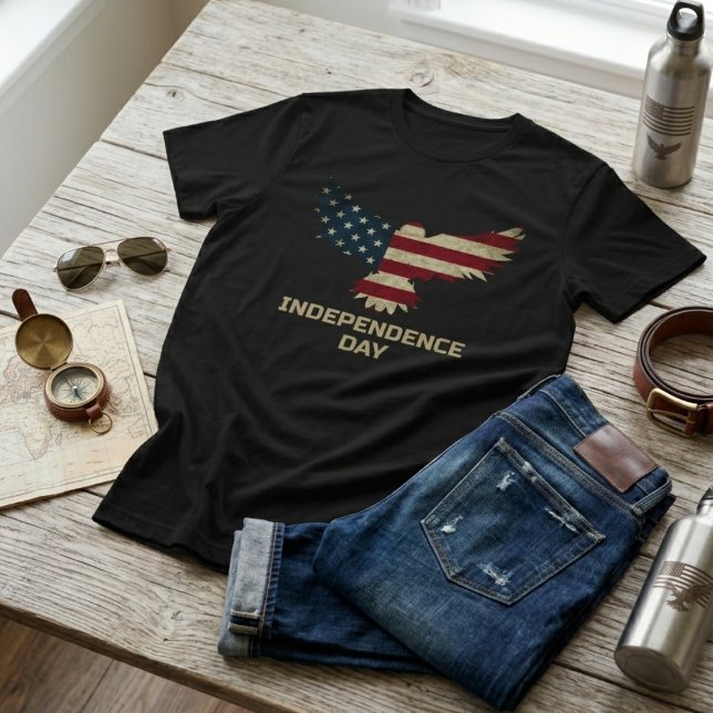 Bald Eagle Independence Day Patriotic T-Shirt (Von Creator hochgeladen)