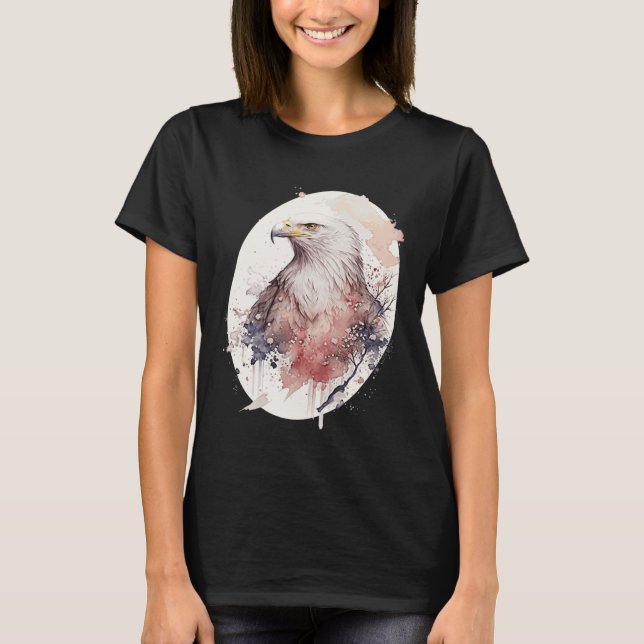 Bald Eagle Japanese Cherry Blossom Sakura Wildlife T-Shirt (Vorderseite)