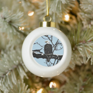 Bald Eagle Keramik Kugel-Ornament