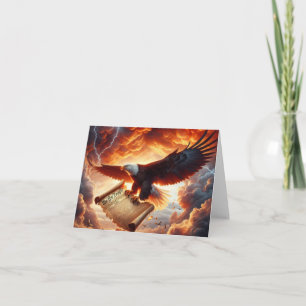 Bald Eagle klatscht über die US-Verfassung Karte