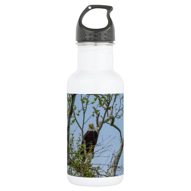 Bald Eagle Lächeln Stainless Steel Water Flasche Edelstahlflasche (Vorderseite)