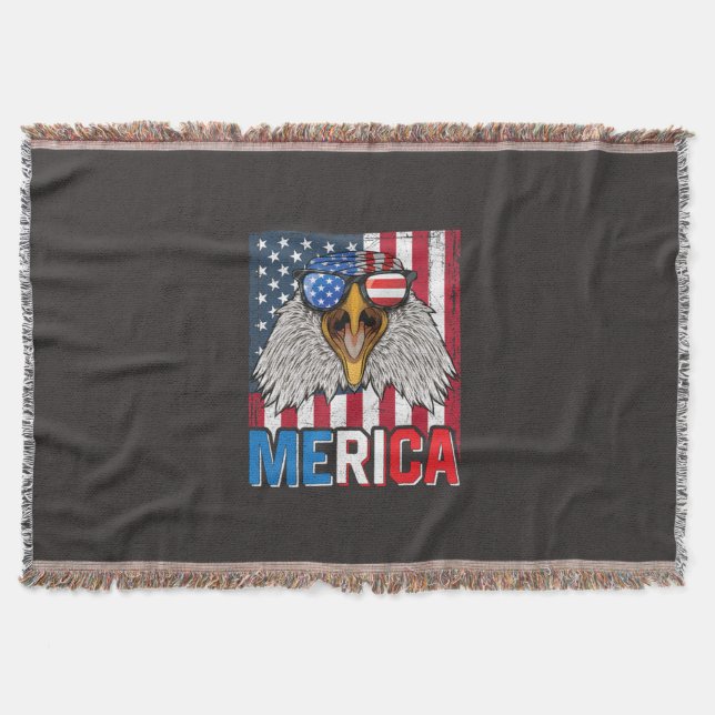 Bald Eagle Merica 4. Juli Decke (Vorderseite)