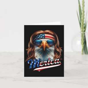 Bald Eagle Merica 4. Juli Eagle Mullet Funny Man Karte