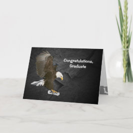 Bald Eagle mit Abschluss Diploma Karte
