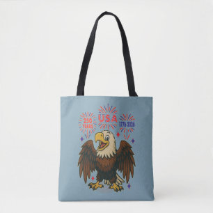 Bald Eagle mit Fireworks- USA 250 Years 1776-2026