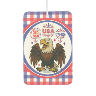 Bald Eagle mit Fireworks- USA 250 Years 1776-2026 Autolufterfrischer