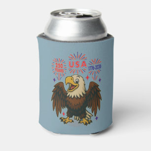 Bald Eagle mit Fireworks- USA 250 Years 1776-2026 Dosenkühler