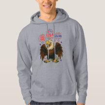 Bald Eagle mit Fireworks- USA 250 Years 1776-2026