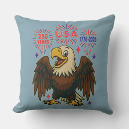 Bald Eagle mit Fireworks- USA 250 Years 1776-2026 Kissen