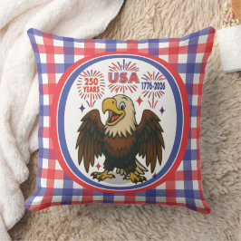 Bald Eagle mit Fireworks- USA 250 Years 1776-2026 Kissen