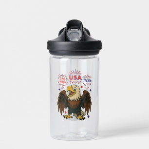 Bald Eagle mit Fireworks- USA 250 Years 1776-2026 Trinkflasche