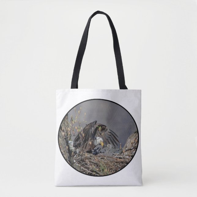 Bald Eagle mit ihrem Baby (Vorderseite)