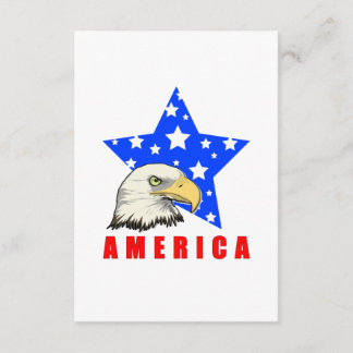 Bald Eagle mit Sternen | Amerika Begleitkarte