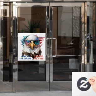 Bald Eagle modernes und einzigartiges nationales S Fensteraufkleber