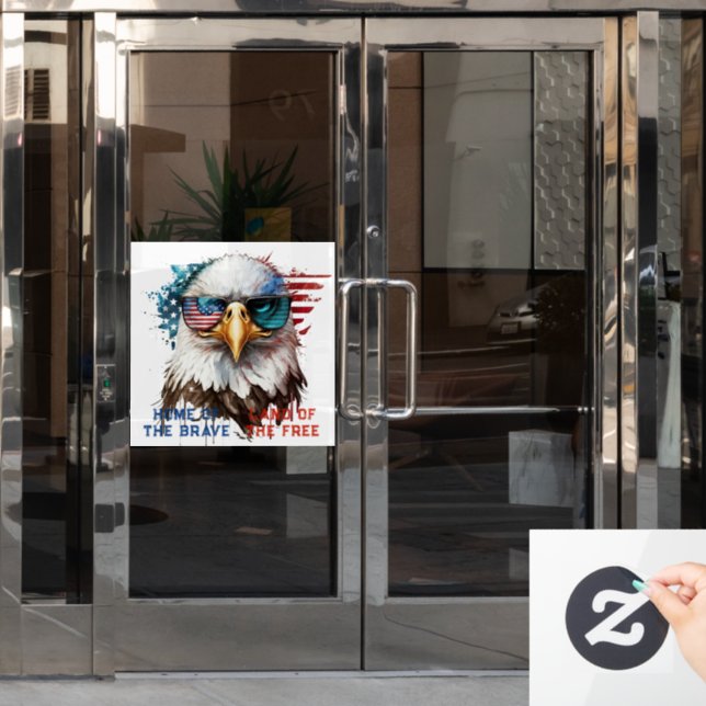 Bald Eagle modernes und einzigartiges nationales S Fensteraufkleber (Büro Tür)