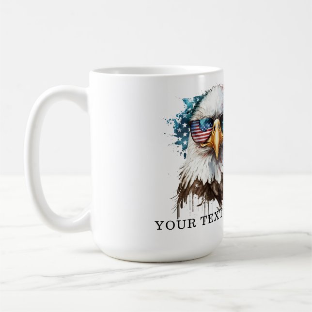 Bald Eagle modernes und einzigartiges nationales S Kaffeetasse (Links)