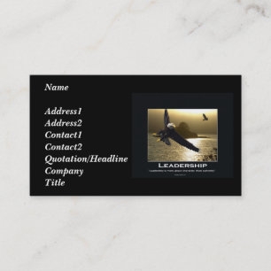 Bald Eagle Motivierend Business Card Visitenkarte