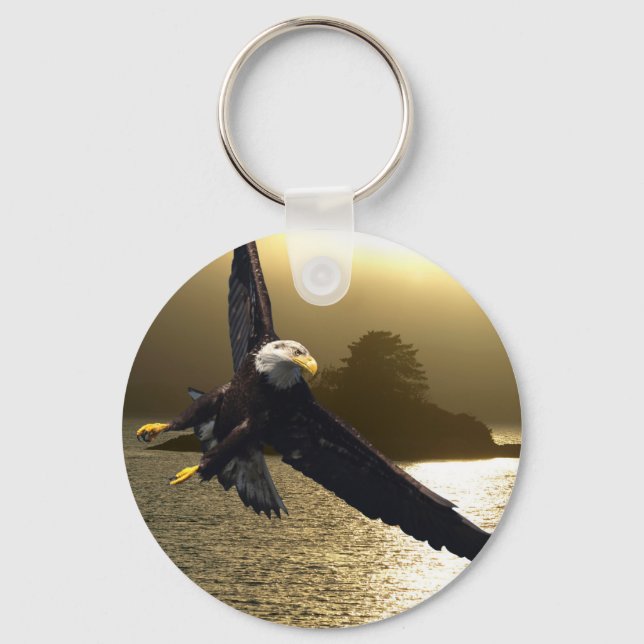 Bald Eagle Motivierend Geschenke Schlüsselanhänger (Vorderseite)