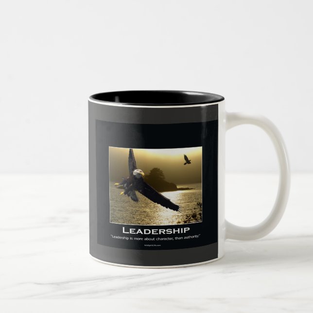 Bald Eagle Motivierend Geschenke Zweifarbige Tasse (Rechts)