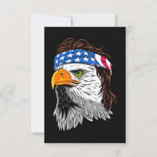 Bald Eagle Mullet USA RSVP Karte