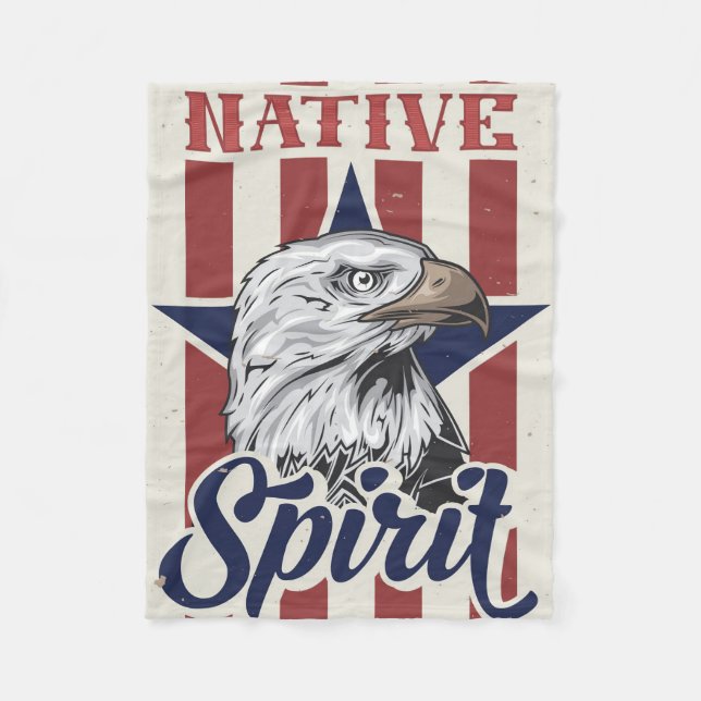 Bald Eagle Native Spirit Fleecedecke (Vorderseite)