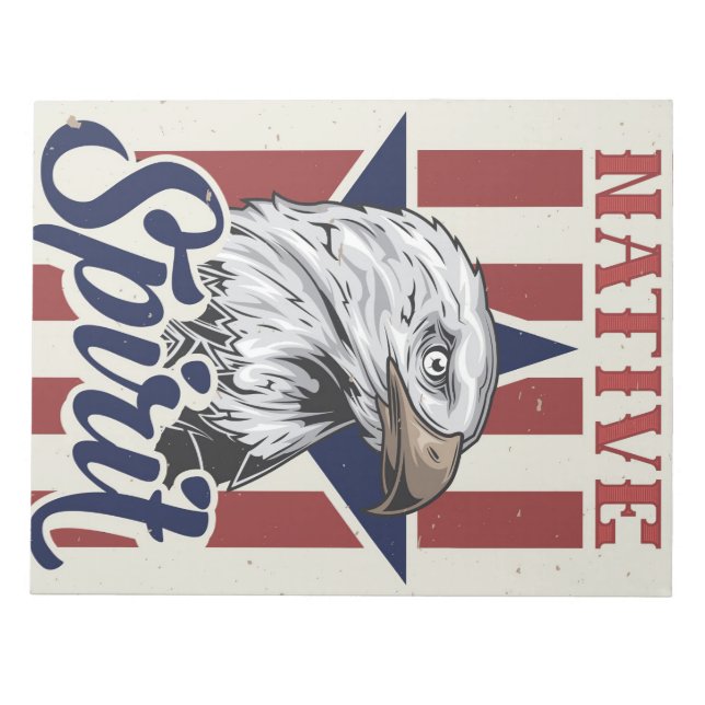 Bald Eagle Native Spirit Notizblock (Vorderseite)