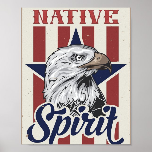 Bald Eagle Native Spirit Poster (Vorne)