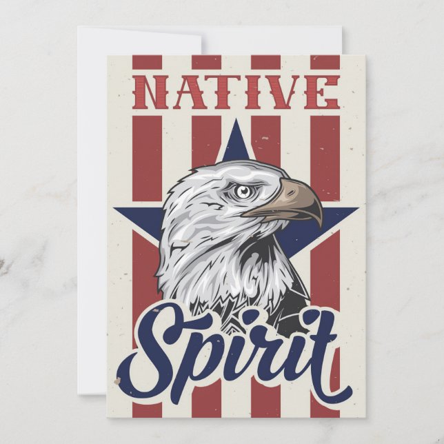 Bald Eagle Native Spirit Save The Date (Vorderseite)