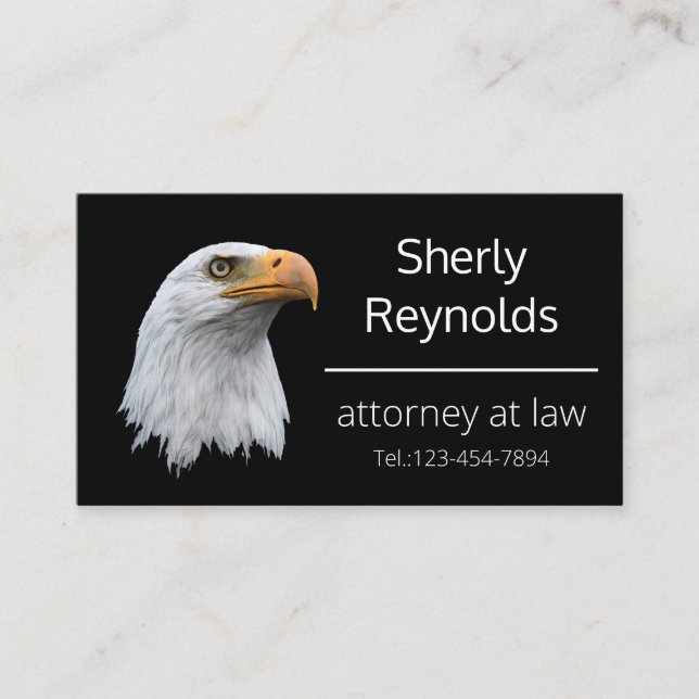 Bald Eagle nett und chic anpassbar Visitenkarte (Vorderseite)