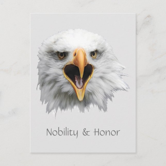 Bald Eagle Nobility & Honor anpassbar Postkarte (Vorderseite)