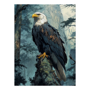 Bald Eagle on Watch Poster