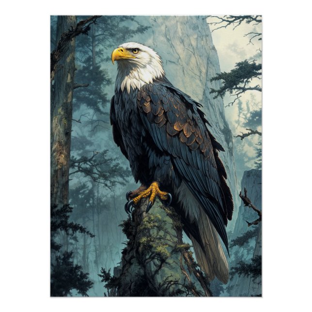 Bald Eagle on Watch Poster (Vorderseite)
