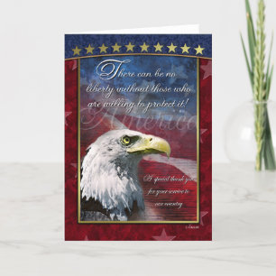 Bald Eagle Patriotic Danke-Card Dankeskarte