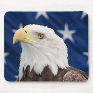 Bald Eagle Portrait mit Sternen Mousepad