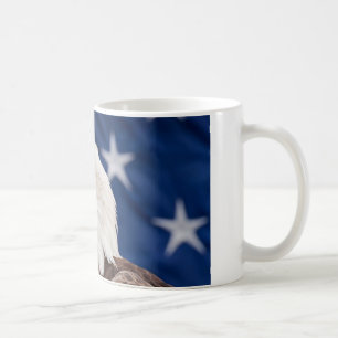 Bald Eagle Portrait mit Sternen Tasse