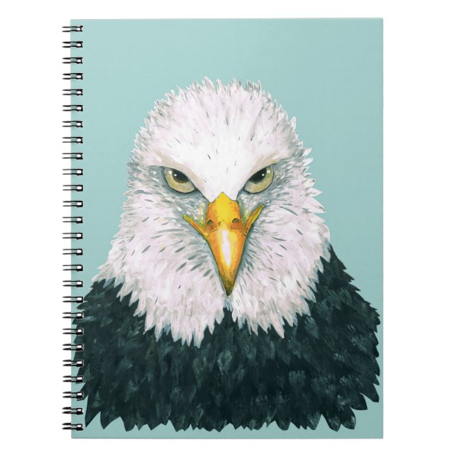 Bald Eagle Portrait Notizblock (Vorderseite)