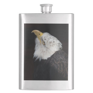 Bald Eagle Portriat Flachmann
