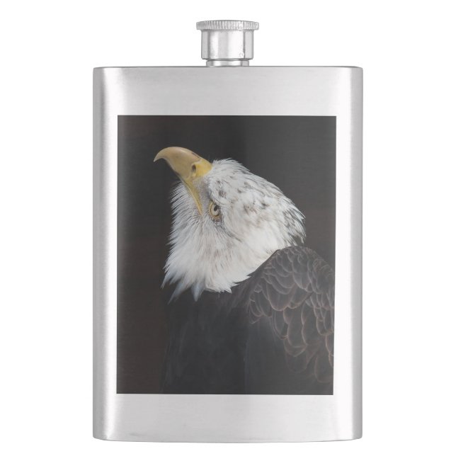 Bald Eagle Portriat Flachmann (Vorderseite)