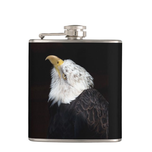 Bald Eagle Portriat Flachmann (Vorderseite)