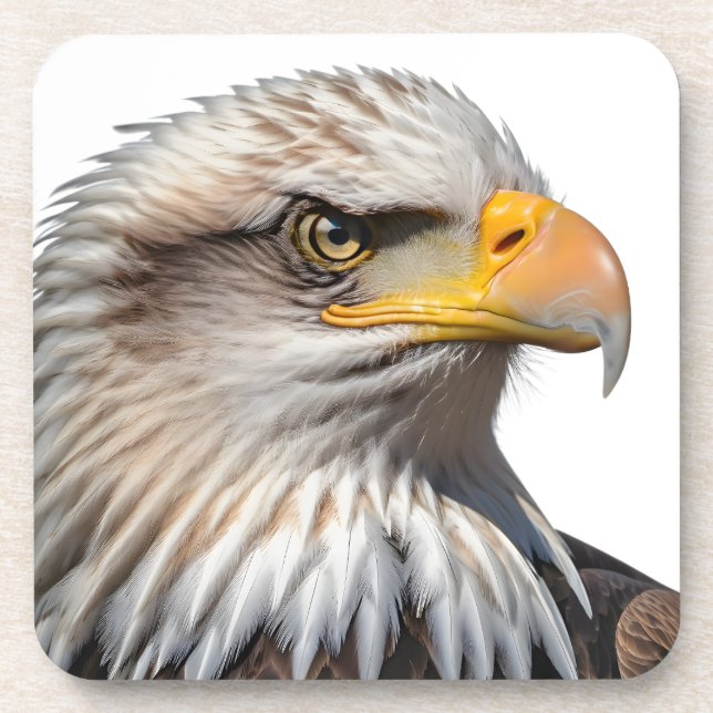 Bald Eagle Profile Getränkeuntersetzer (Vorderseite)
